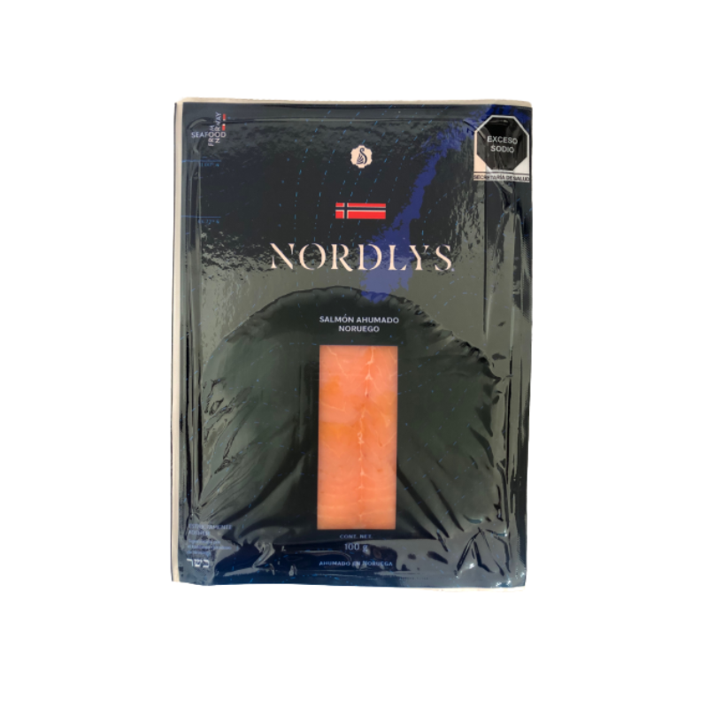 SALMÓN AHUMADO NORUEGO NORDLYS PAQUETE 100GR