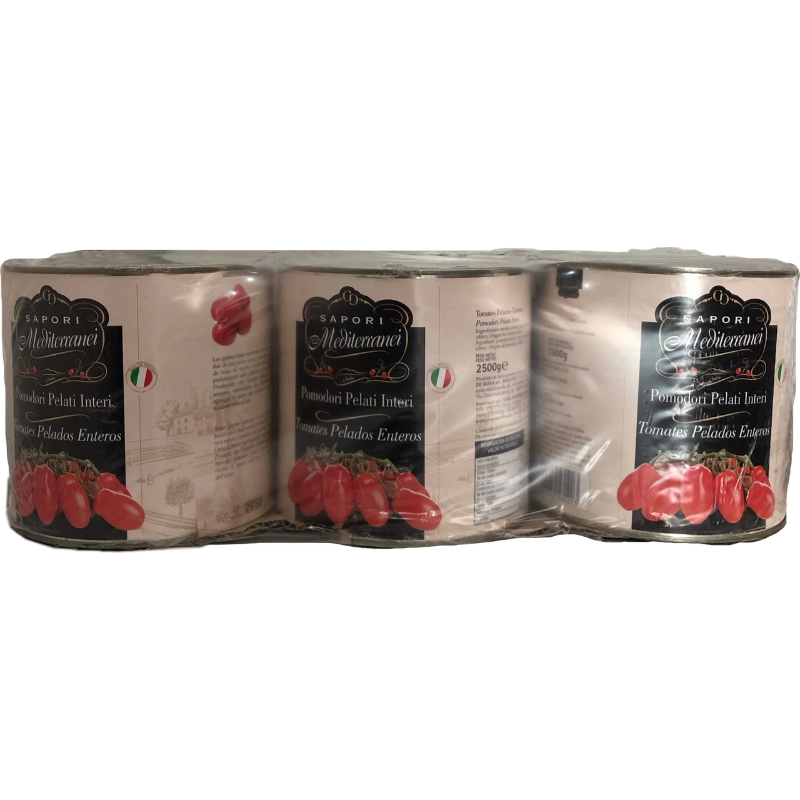 CAJA JITOMATE PELADO SAPORI 2.5KG