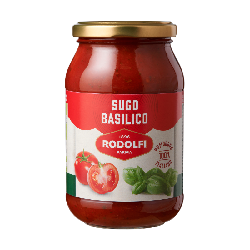 SALSA DE JITOMATE CON ALBAHACA RODOLFI 400GR