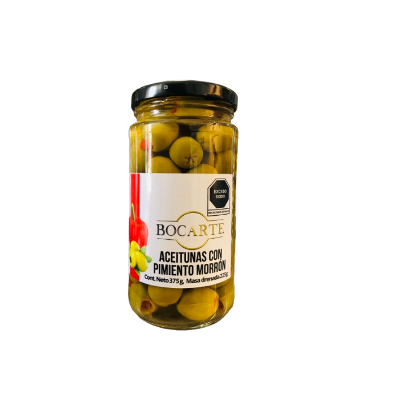 ACEITUNA CON PIMIENTO BOCARTE 375R/225GR