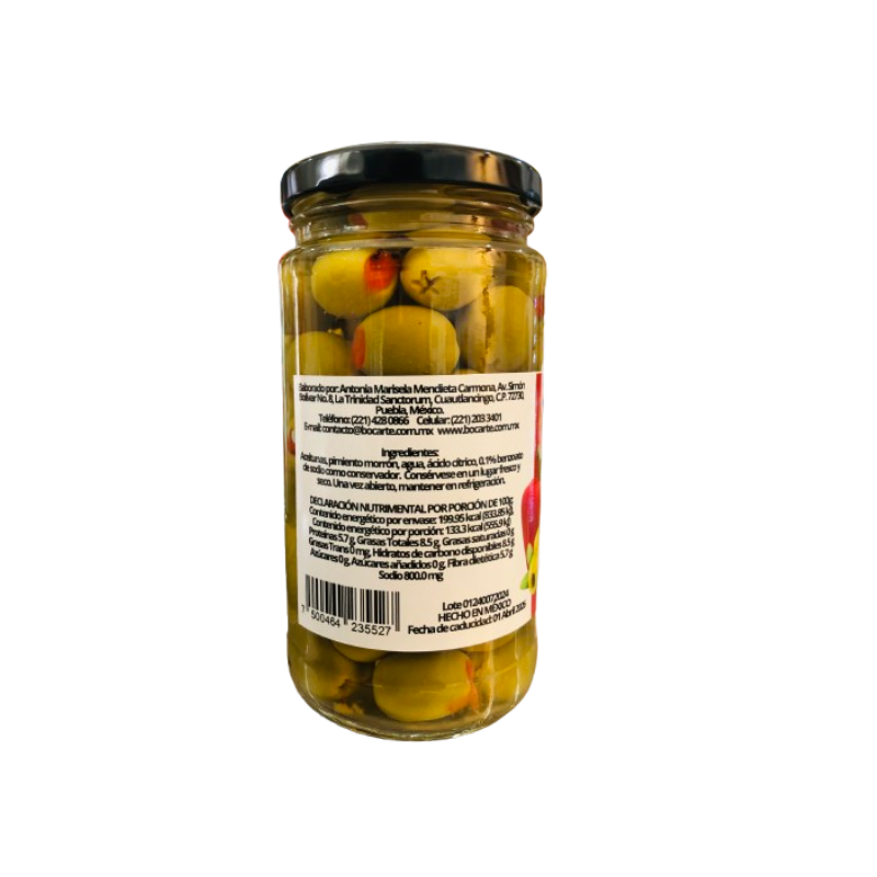 ACEITUNA CON PIMIENTO BOCARTE 375R/225GR